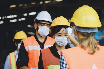 construction workers at work