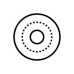 Black line icon for circle cycle