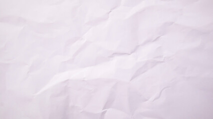 white crumpled paper texture background.