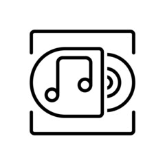 Black line icon for album