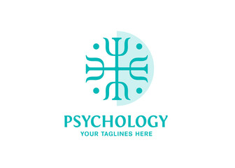 Obraz premium Modern and simple Psychology logo vector illustration