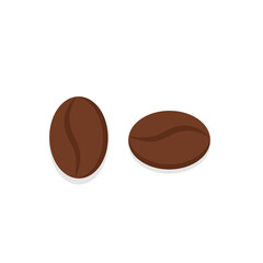 This is a coffee bean on a white background.