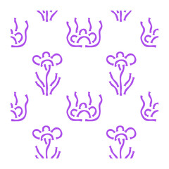 Fototapeta premium Abstract seamless pattern with lilac geometric silhouettes of flowers. Cute elegant flowers vector illustration.