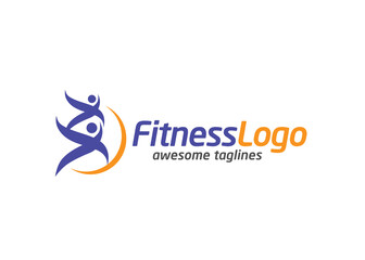 Health fit people logo vector template illustration, yoga club logo vector
