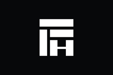 HF letter logo design on luxury background. FH monogram initials letter logo concept. HF icon design. FH elegant and Professional letter icon design on black background. H F FH HF