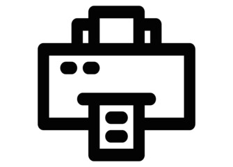 Copy, device, printer icon. Vector illustration, flat design.
