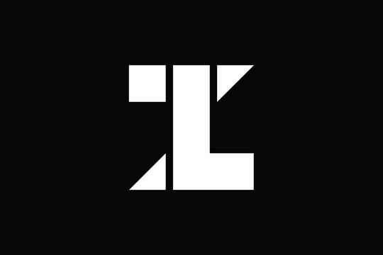 ZL letter logo design on luxury background. LZ monogram initials letter logo concept. ZL icon design. LZ elegant and Professional letter icon design on black background. ZL LZ