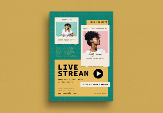 Live Stream Flyer Layout