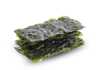 dried seaweed isolated on white