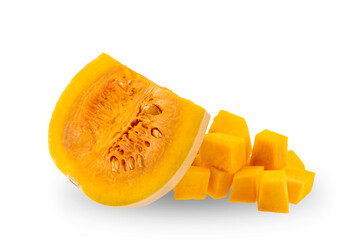 Butternut squash isolated on white background