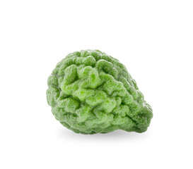 Obraz premium Bergamot fruit with cut in half isolated on white background.