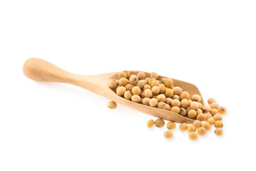 soybeans isolated on white background