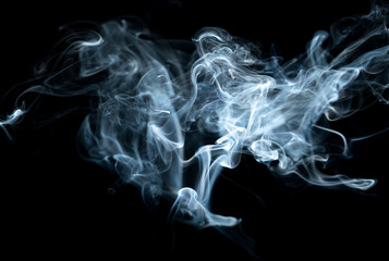 Fototapeta premium white smoke on the black background.