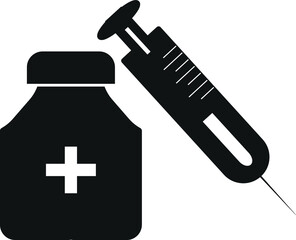 injection icon. vaccine icon vector 