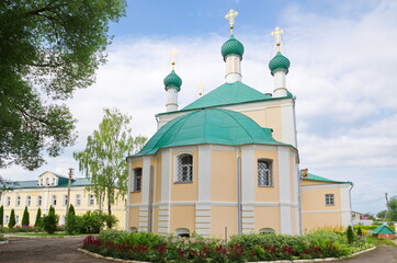 Fototapeta na wymiar Church of the Annunciation of the most Holy Theotokos in St. Nicholas convent. Pereslavl-Zalessky, Yaroslavl region. Golden ring of Russia