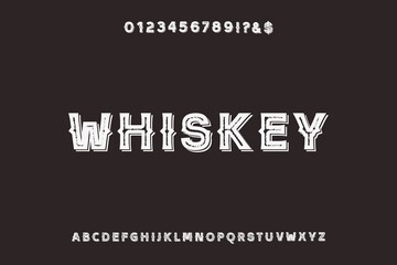 alphabet design, typeface vector, vintage font, brown and white style background