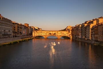 The most famous bridge in Florence: the Ponte Vecchio