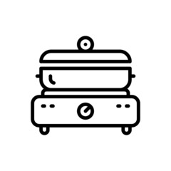 Black line icon for cooking