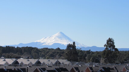 volcanes, monta&ntilde;a, nieve, nubes, cielo,