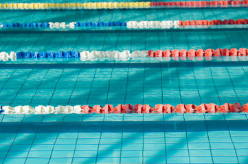 Fototapeta na wymiar The sports swimming pool. Sport background