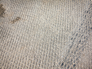 Concrete, weathered, worn with cracks and scratches. Landscape style. Rough Concrete Surface. Great background or texture. Monochrome old concrete wall background