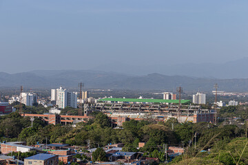 Fototapeta premium aerial view of the city