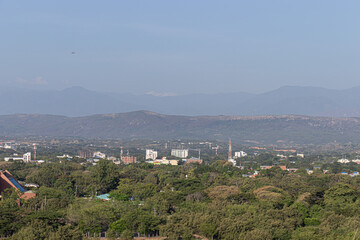 aerial view of the city