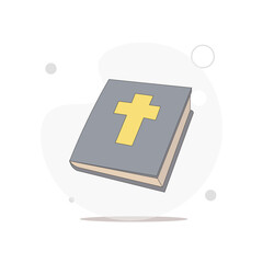 Bible vector flat illustration on white