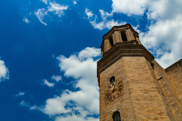 Fototapeta na wymiar The gothic cathedral of Girona, Spain