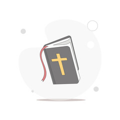 Bible vector flat illustration on white