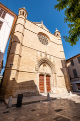 Fototapeta premium facade of the church of Sant Nicolau, Mallorca, Balearic Islands, Spain