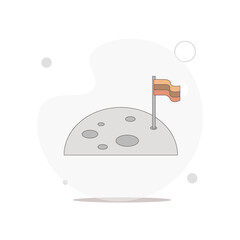 space exploration vector flat illustration on white