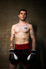 Fototapeta premium Young man posing in studio shot