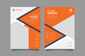 Corporate Business Flyer poster pamphlet brochure cover design layout background, vector template in A4 size - Vector