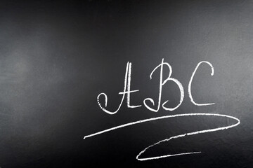 ABC lettering on school board