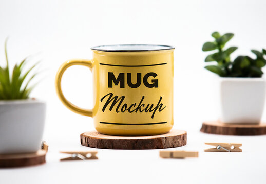 Yellow Mug Mockup