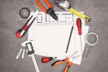 Architecture and diy tools and equipment