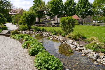 Schlossgarten bzw. Park Wasserburg Friedewald in Hessen