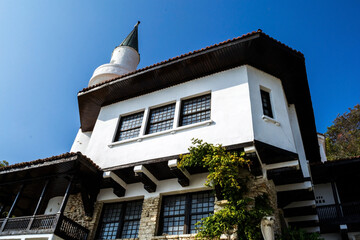 Balchik Palace, residence of Queen Maria of Romania, built on the Black Sea coast, during the period when the Quadrilater belonged to Romania. Bulgaria.