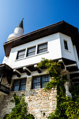 Balchik Palace, residence of Queen Maria of Romania, built on the Black Sea coast, during the period when the Quadrilater belonged to Romania. Bulgaria.