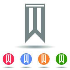 Bookmark icon vector logo with a isolated background