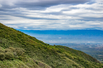 mountain landscape with blue sky
