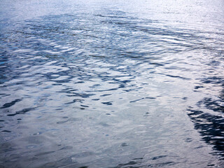 Abstract blue water background. Texture of ripples of lake..
