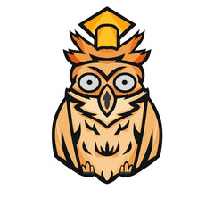 Owl mascot logo © Krzaku