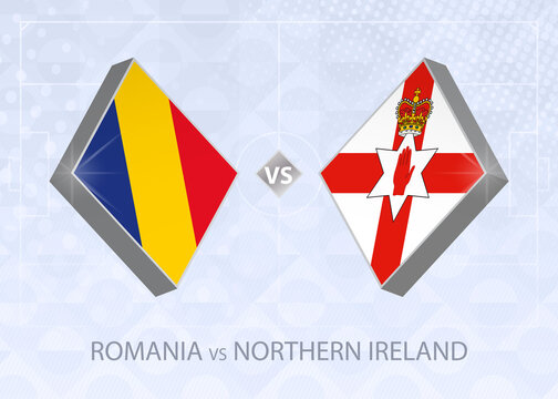 Romania Vs Northern Ireland, League B, Group 1. European Football Competition.