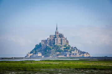 Le Mont St. Michel, island and monastery off the coast of Normandy, France