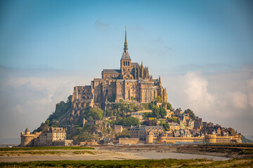 Fototapeta na wymiar Le Mont St. Michel, island and monastery off the coast of Normandy, France
