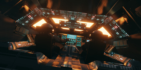 Science fiction spaceship cockpit © Crane Design