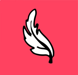 Obraz premium autumn sheet, quill, doodle-like pen