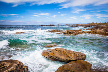 Cotes Sauvage, wild coast at the Quiberon peninsula in Brittany, France